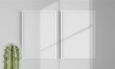 Two frames on a wall Stock Illustration