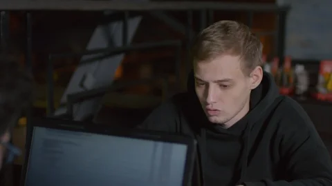 Two Freelancers Coding Together Stock Footage 105291155