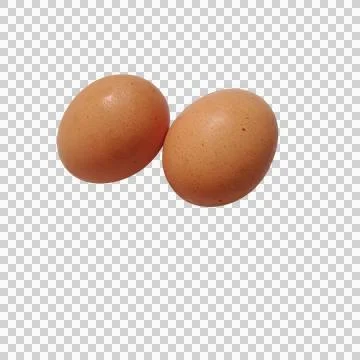 Two fresh brown chicken eggs sitting side by side for cooking and baking in.. Фото
