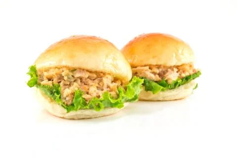 Two fresh burger with tuna Foto stock