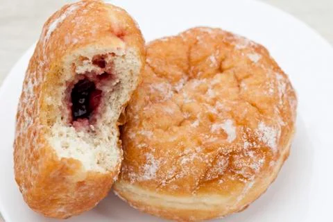 Two fresh donuts Stock Photos