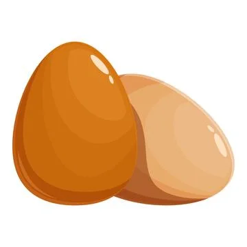 Two fresh eggs representing healthy food and breakfast ingredients Ilustração Stock
