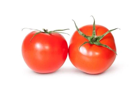 Two fresh red tomato Stock Photos