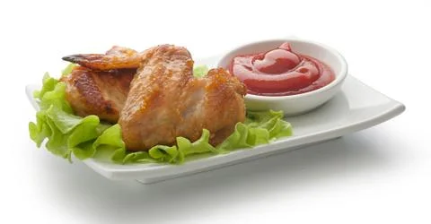 Two fried chicken wings Foto stock