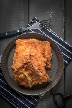 Two fried cod fillet pieces. Stock Photos