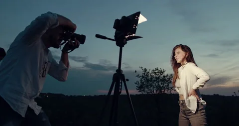 Two friends are having fun and taking pictures. Stock Footage 138301123