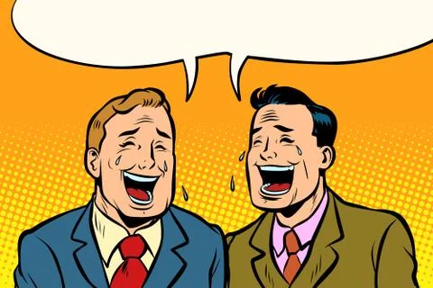 The two friends laugh 库存插图
