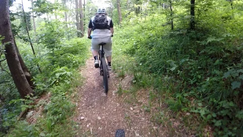 Two friends mountain biking Stock Footage 89968227