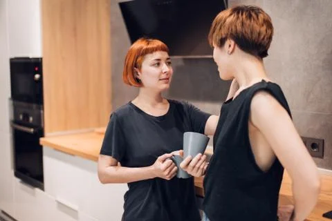 Two friends sharing with problems. Stock Photos
