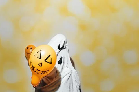 Two frightened ghosts Stock Photos