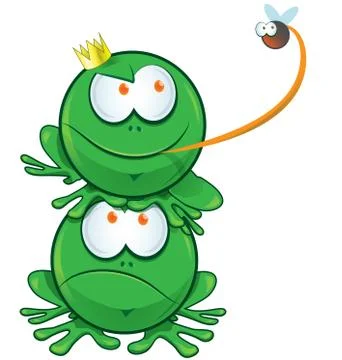 Two frog cartoon Ilustración de archivo