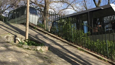 Two funiculars or cable railway system Video stock 172059963