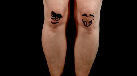 Two funny legs with faces Video stock 30590825