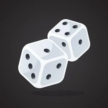 Two gambling dices Stock Illustration