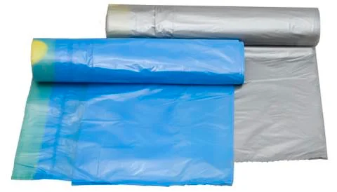 Two garbage plastic bags Stock Photos