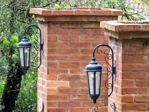 Two garden lights Stock Photos