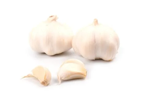 Two garlics Stock Photos