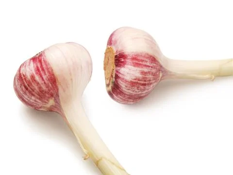 Two garlics Stock Photos