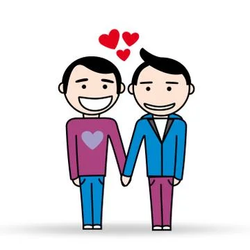 Two gays in love Illustrazione stock
