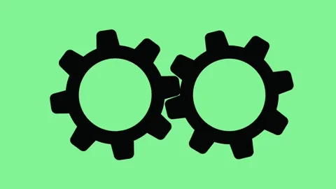 Two gear animation Video stock 307990380