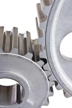 Two gear coupled Stock Photos