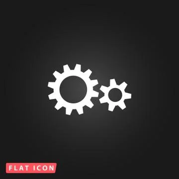 Two gears icon Stock Illustration