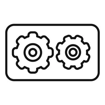 Two gears working together Stock Illustration