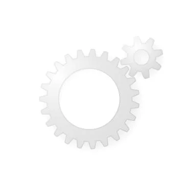 Two Gears Works In Tandem Ilustração Stock