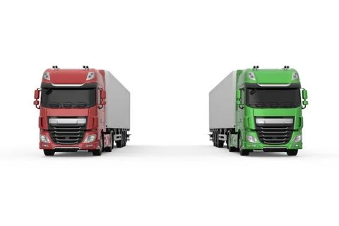 Two generic trucks Illustrazione stock