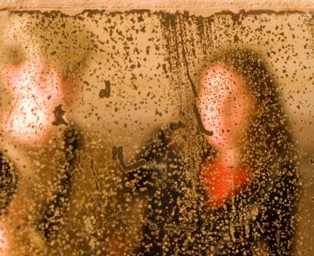 Two ghosts in a mirror Foto stock