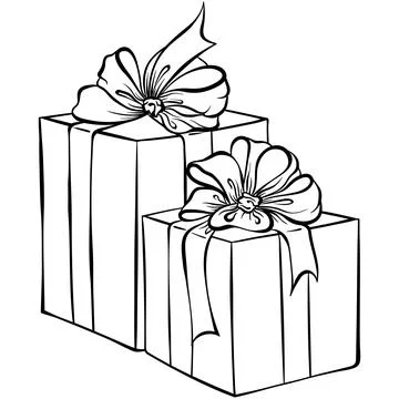Two gift boxes with bows Stock Illustration