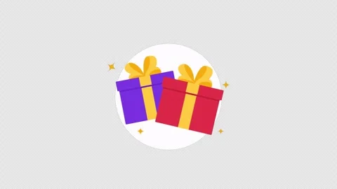 Two Gift Boxes. Reward, Present, and Celebration Concept Animation - Transparent 스톡 동영상 328447717