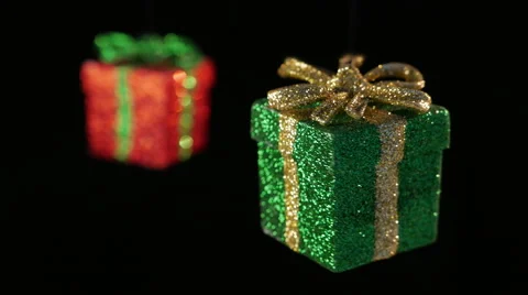 Two Gift Boxes/Presents Spinning in the air (Christmas) Stock-Footage 44352153
