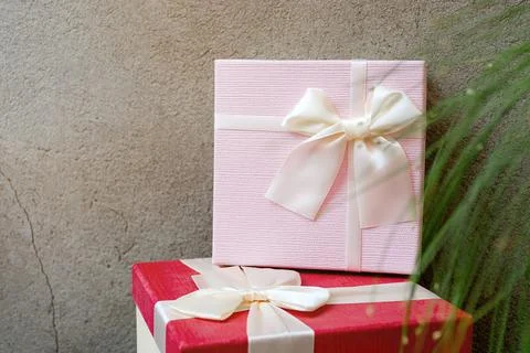 Two gifts on a stone Stock Photos