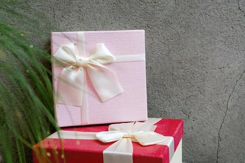 Two gifts on a stone Stock Photos
