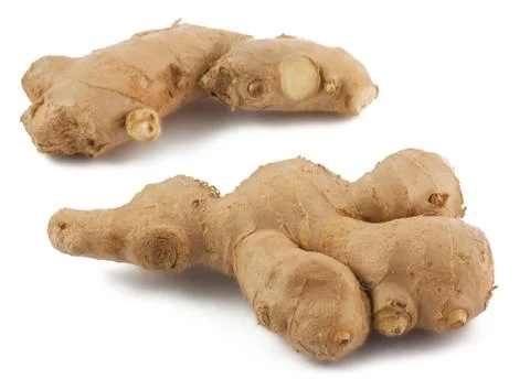 Two ginger roots Stock Photos