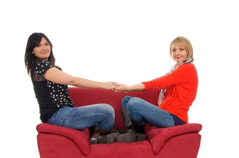 Two girlfriends Foto stock