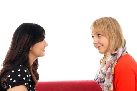 Two girlfriends Stock Photos