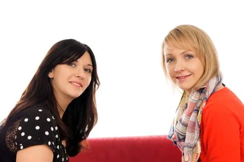 Two girlfriends Stock Photos