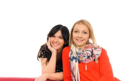 Two girlfriends Stock Photos
