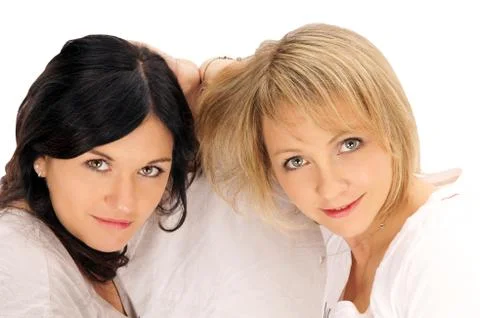 Two girlfriends Stock Photos