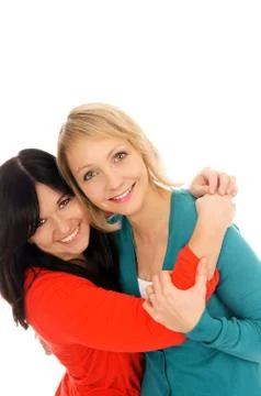 Two girlfriends Stock Photos