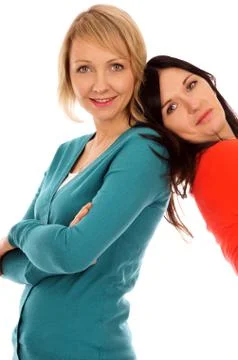 Two girlfriends Stock Photos