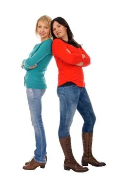 Two girlfriends Stock Photos