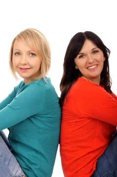 Two girlfriends Stock Photos