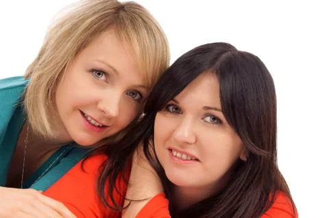 Two girlfriends Stock Photos