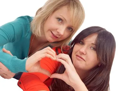 Two girlfriends Stock Photos