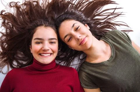 Two girlfriends Stock Photos