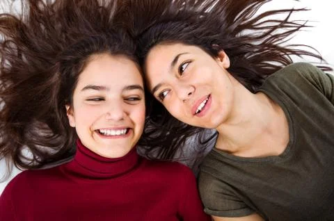 Two girlfriends Stock Photos