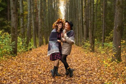 Two girlfriends Stock Photos